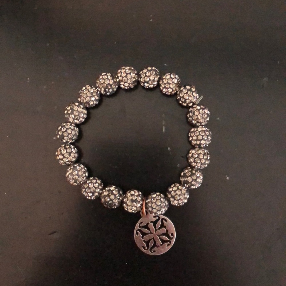 Dark grey rustic cuff bracelet